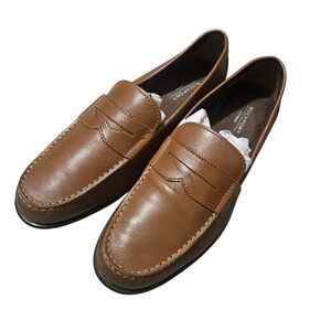 Rockport Men's Tan Leather Slip-On Loafers